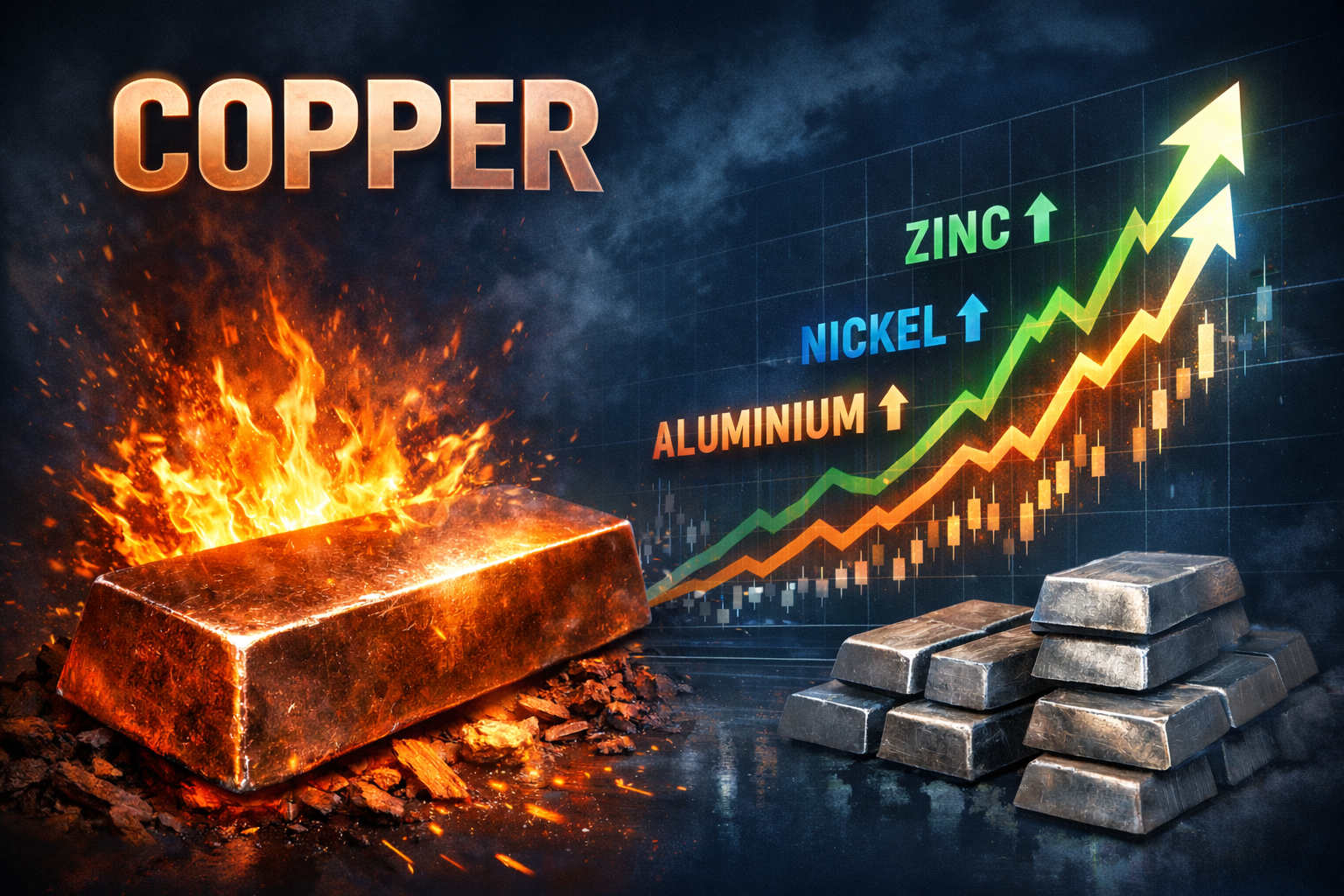 Copper on Fire as LME Base Metals Hit New Peaks in Risk-Driven Rally